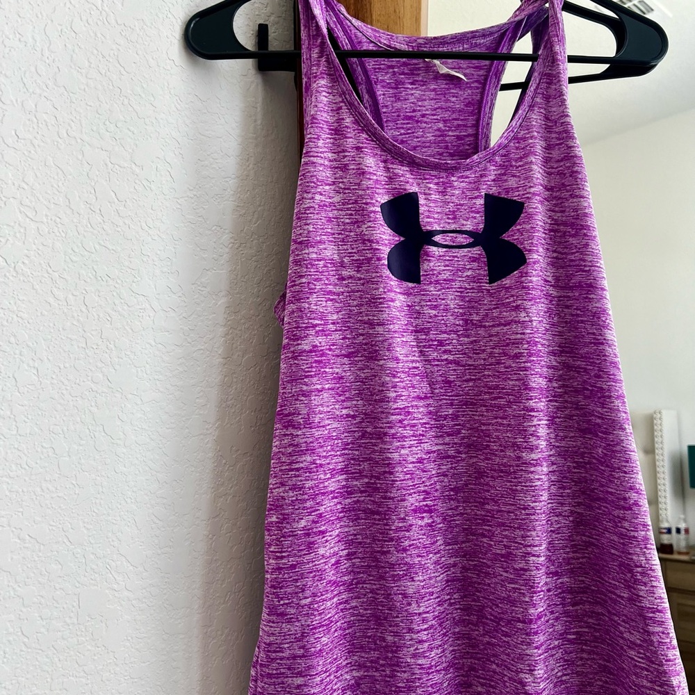 Under Armour Heathered Purple Athletic Tank